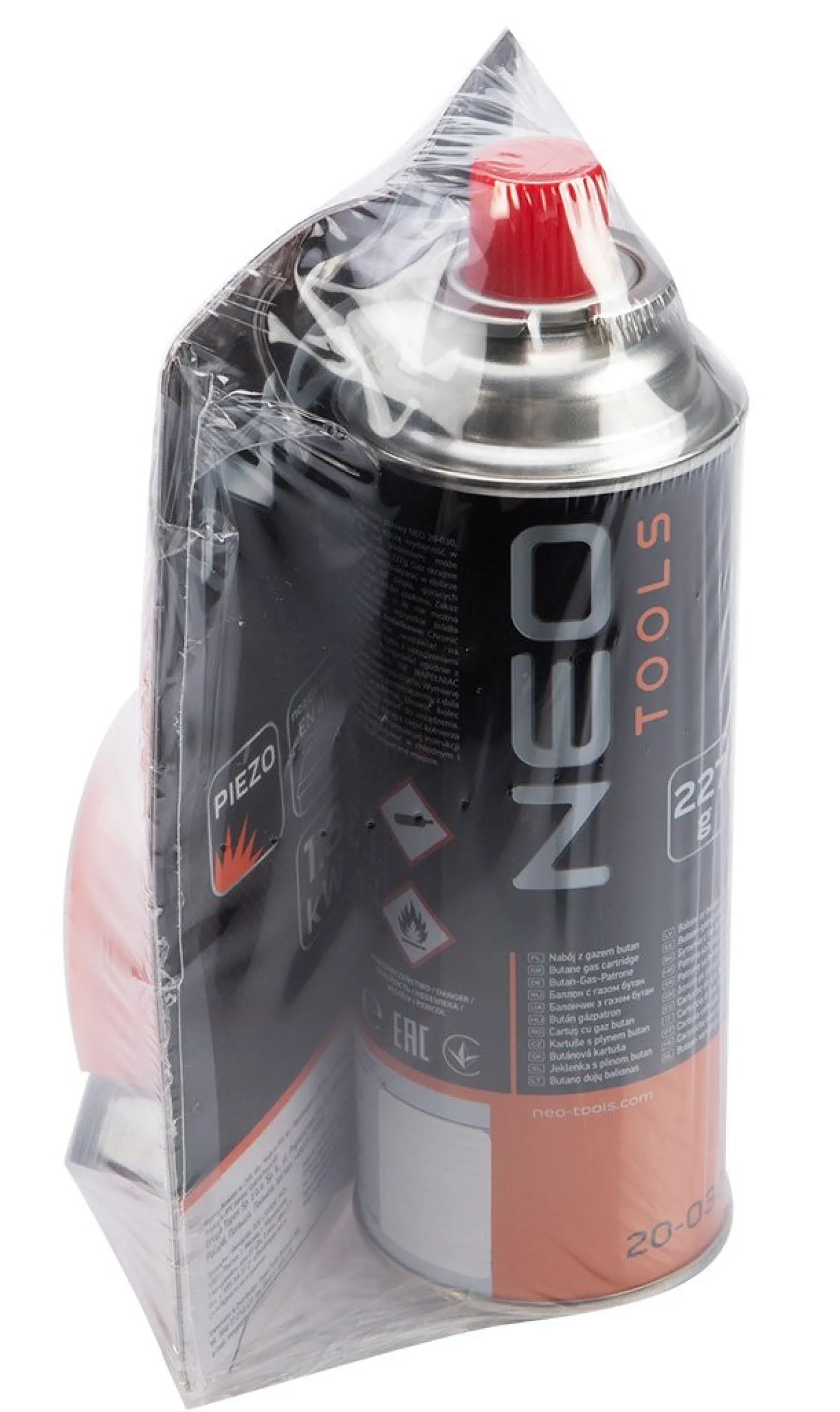 Palnik gazowy nakręcany + butla z gazem butan, 227 g Neo 20-041