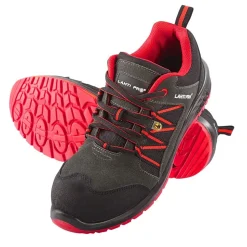 Półbuty esd zamsz/oxford grafitowo-czerwone, s1 src, 44 Lahti Pro L3042344