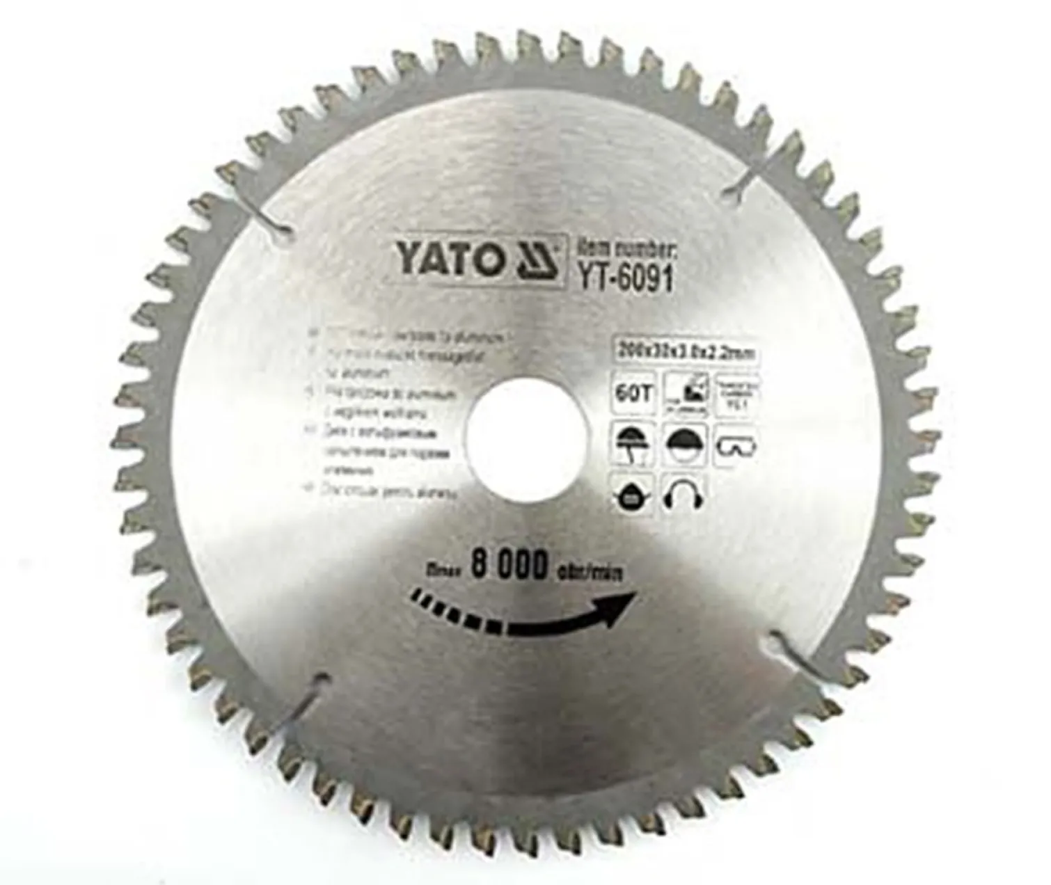 Piła tarczowa do aluminium 200x30mm Z60 Yato YT-6091