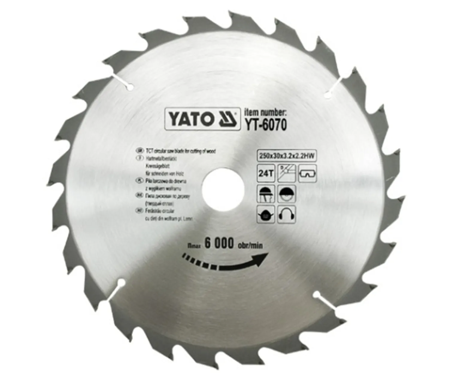 Piła tarczowa z węglikiem 250x30mm Z24 Yato YT-6070