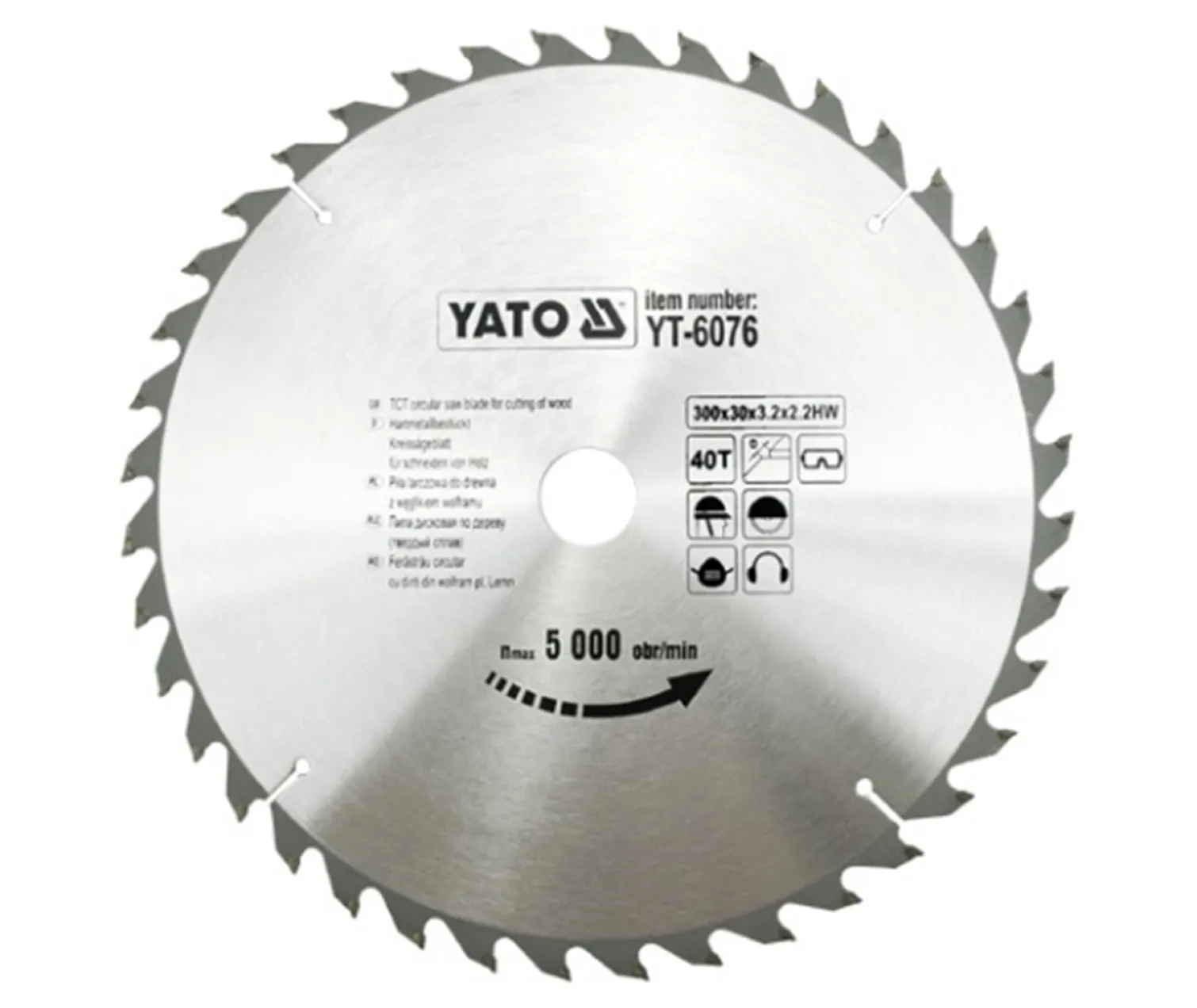 Piła tarczowa z węglikiem 300x30mm Z40 Yato YT-6076