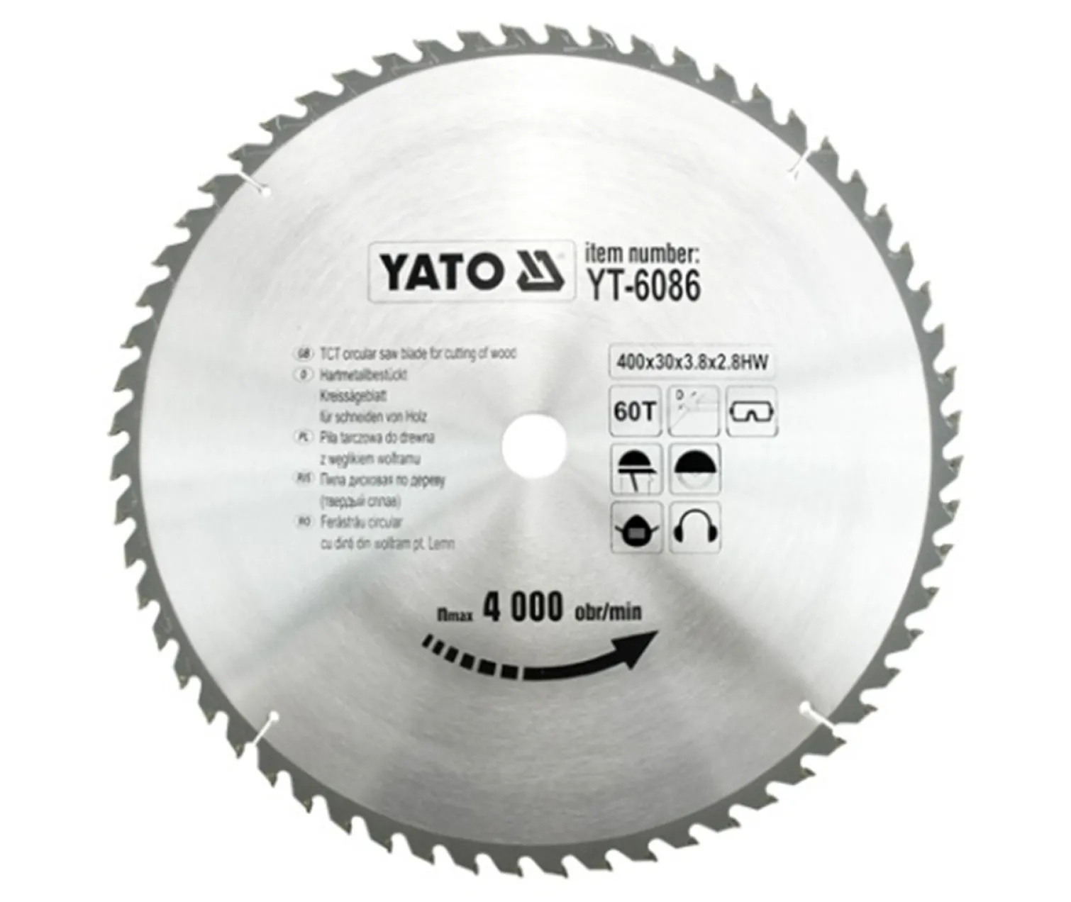 Piła tarczowa z węglikiem 400x30mm Z60 Yato YT-6086