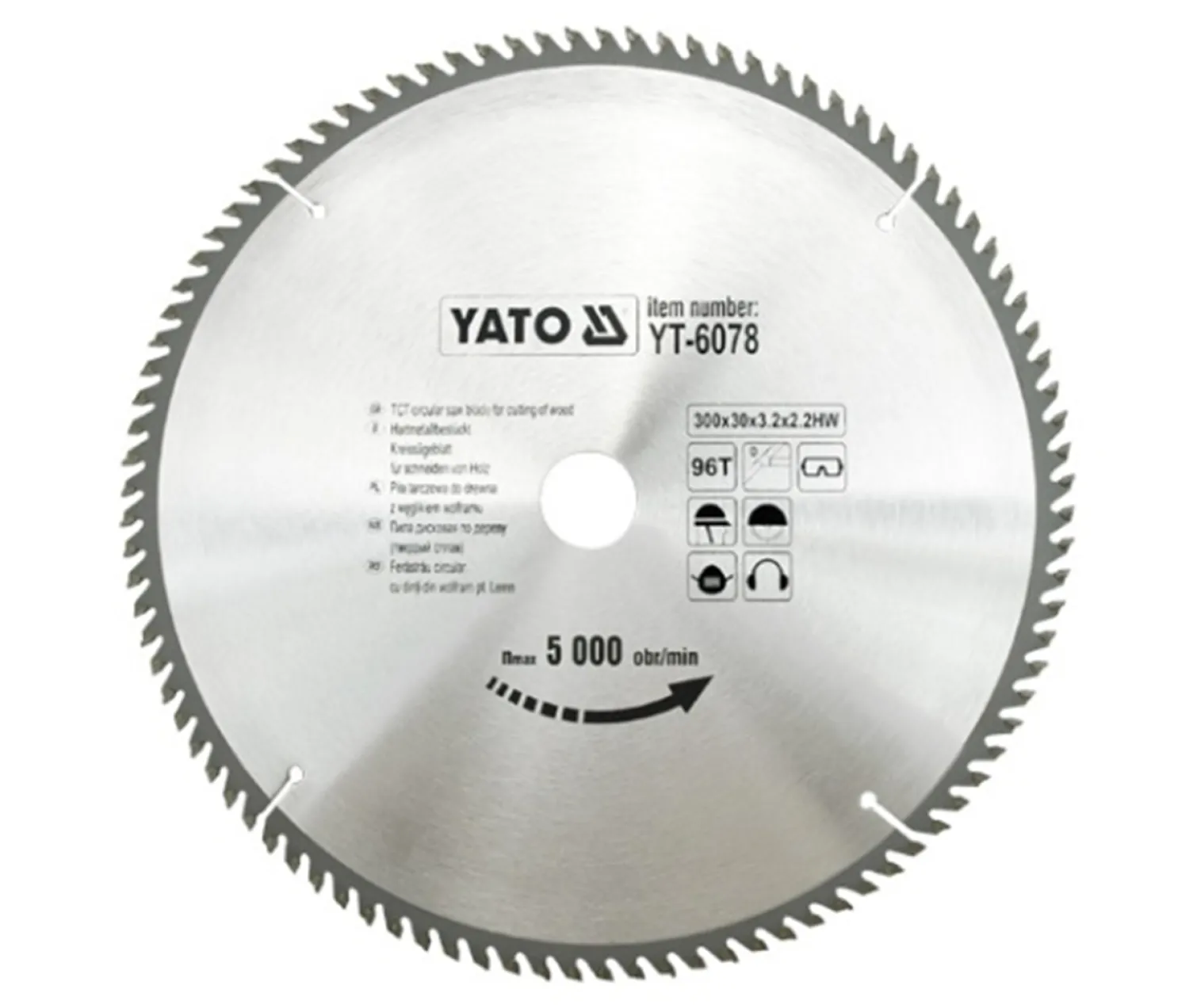 Piła tarczowa z węglikiem 300x30mm Z96 Yato YT-6078