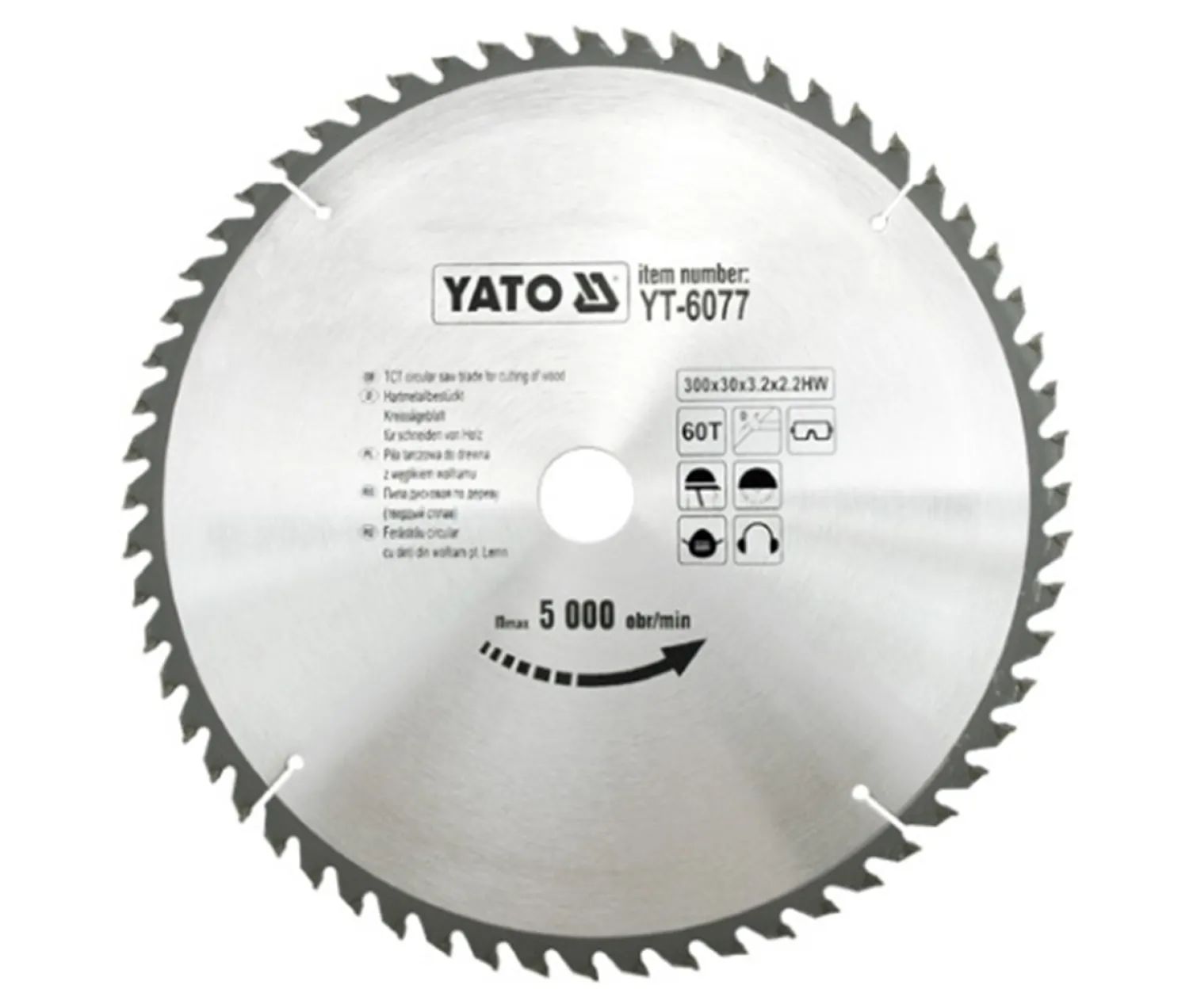 Piła tarczowa z węglikiem 300x30mm Z60 Yato YT-6077