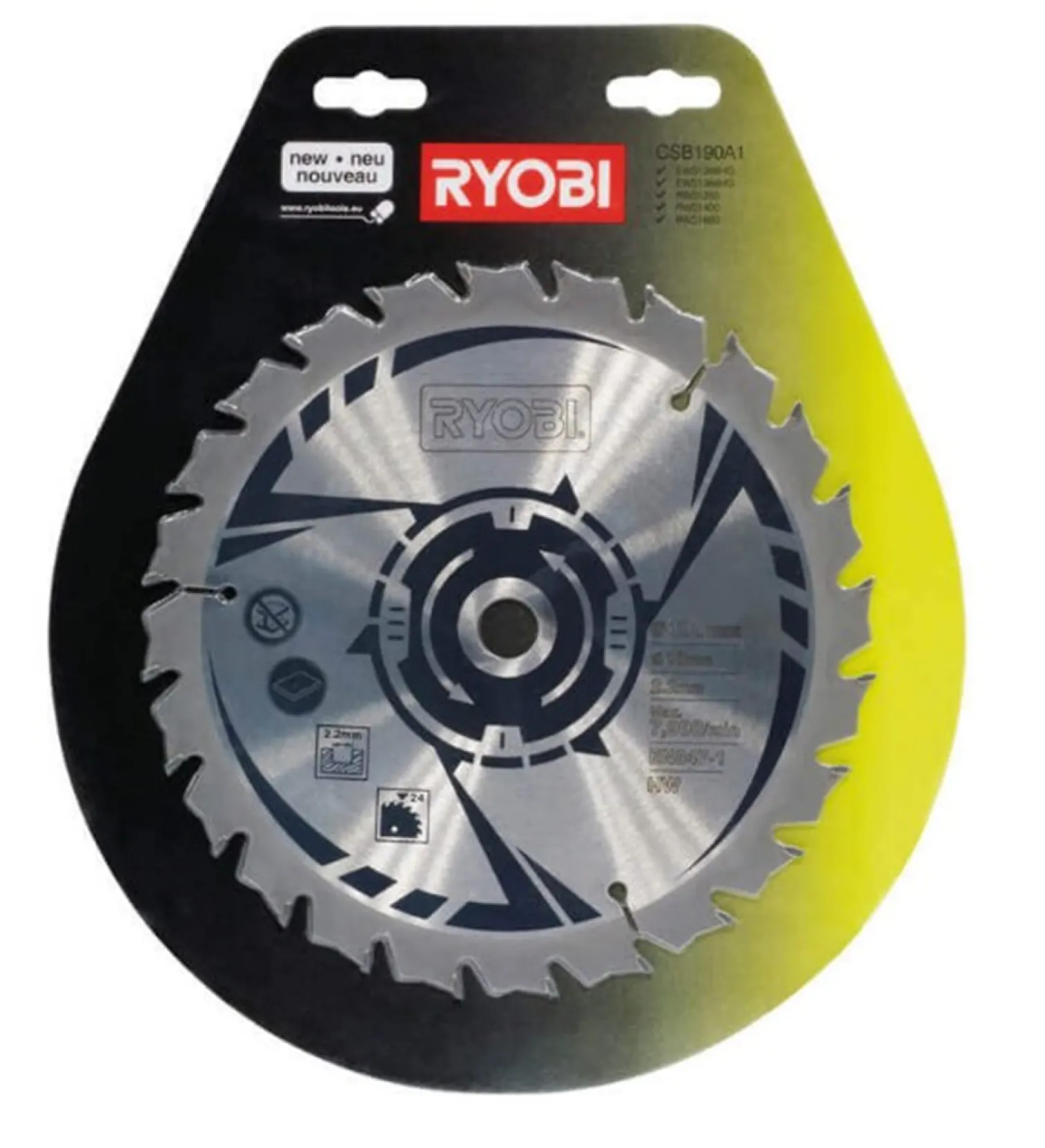 Piła zębata 190x16mm Z18 Ryobi CSB190A1