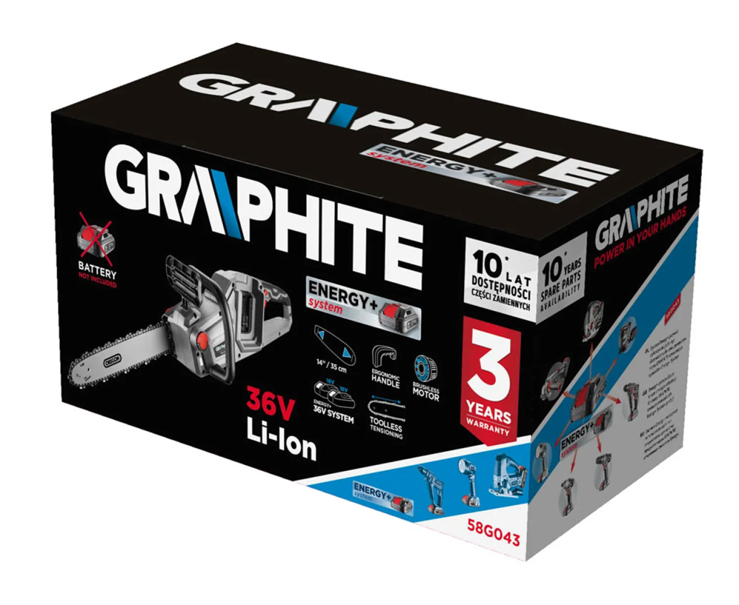Pilarka łańcuchowa Graphite Energy+ 58G043