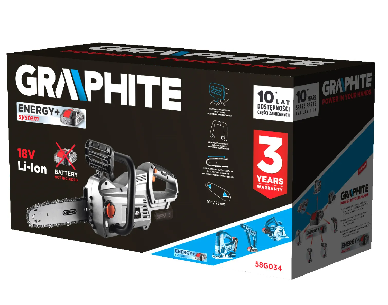 Pilarka łańcuchowa Graphite Energy+ 58G034