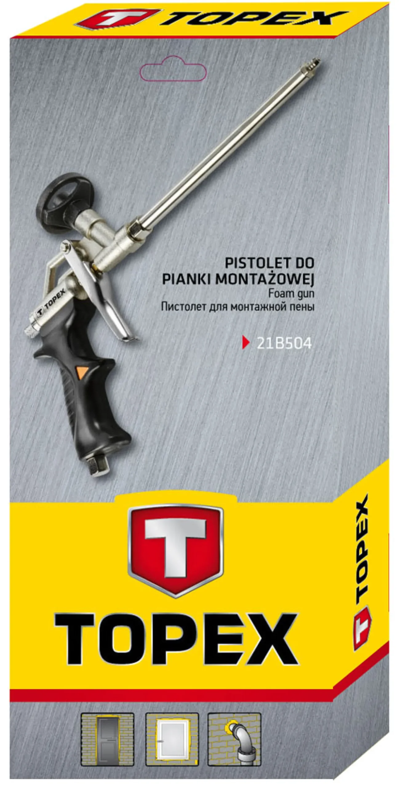 Pistolet do pianki montażowej Topex 21B504