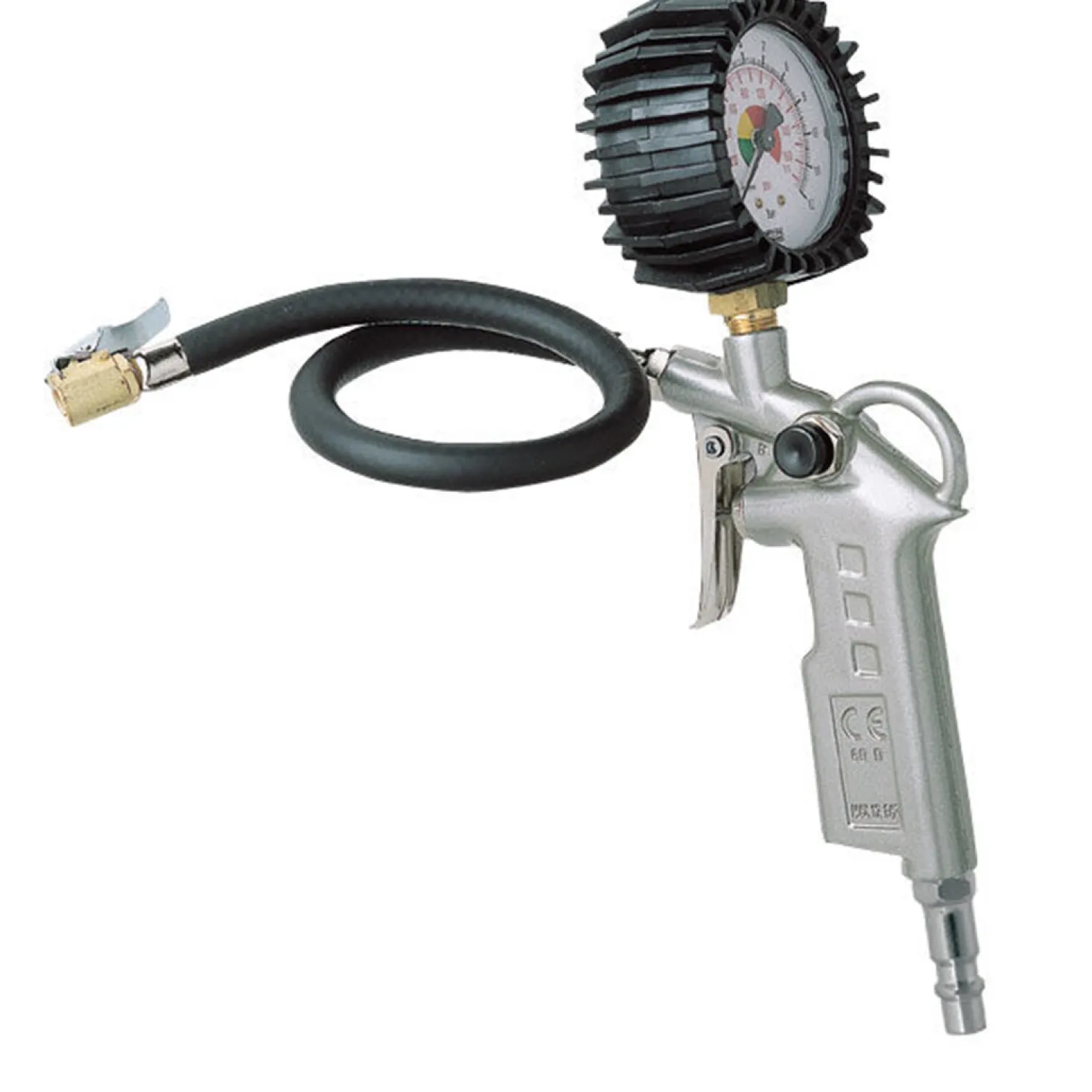 Pistolet do pompowania kół z manometrem Mega 66246