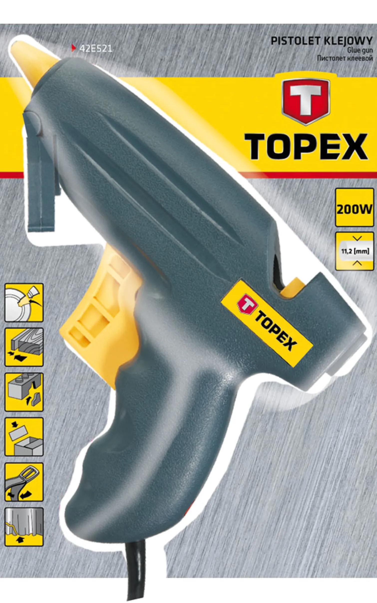 Pistolet klejowy 11mm, 20/200W Topex 42E521