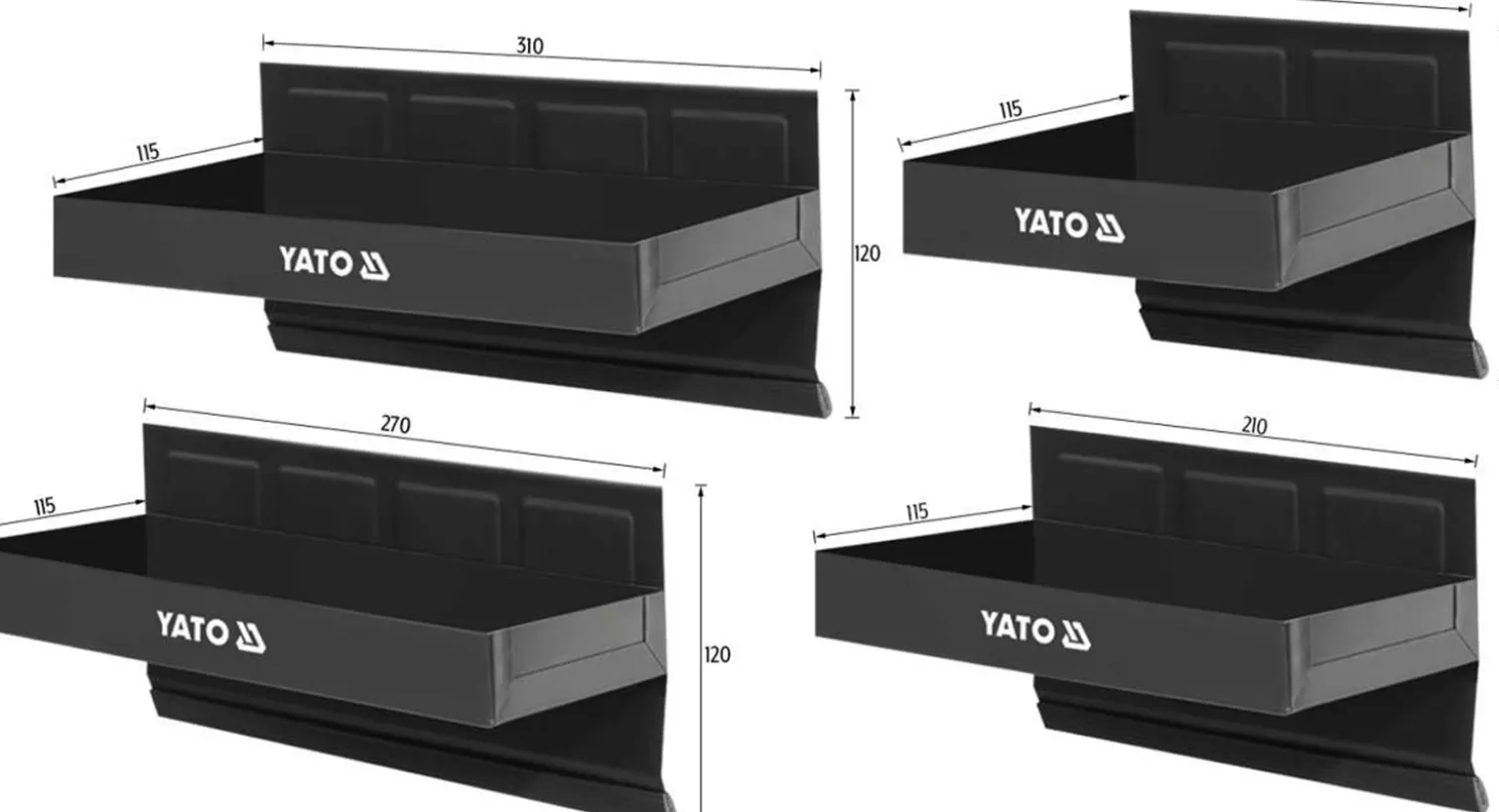 Półki magnetyczne 4szt. Yato YT-08682