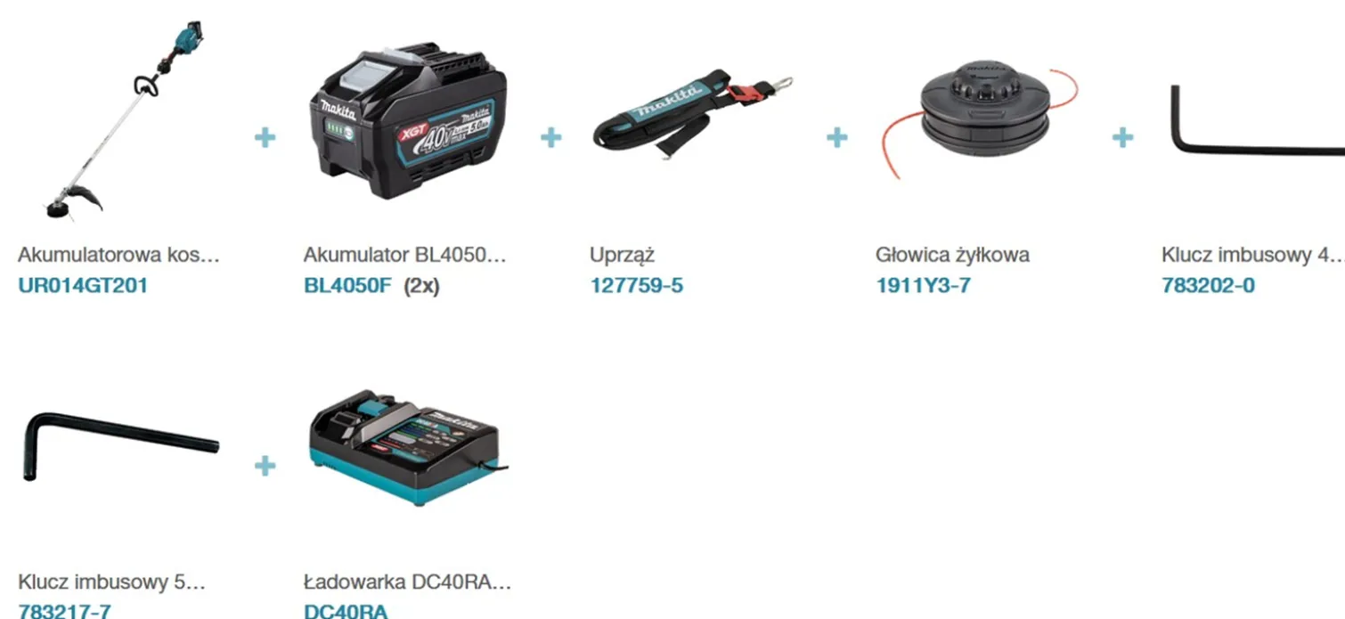 Podkaszarka akumulatorowa Makita XGT UR014GT201 2x5,0Ah