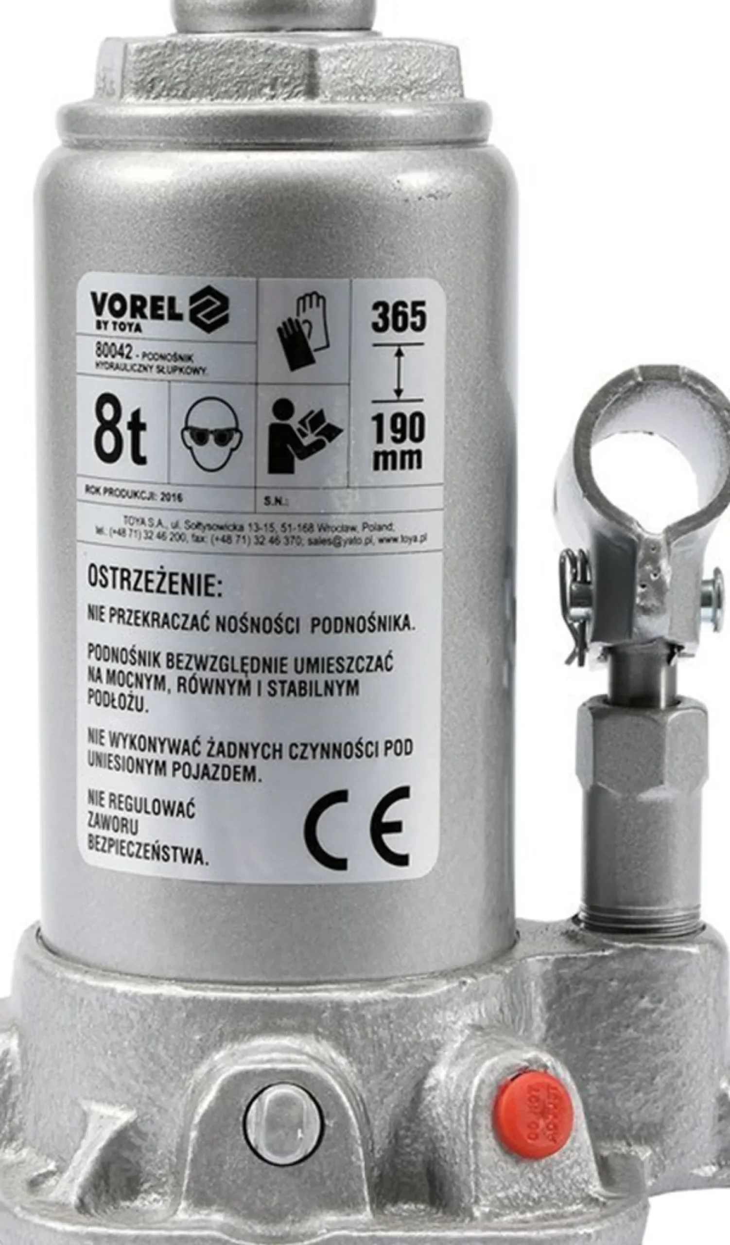 Podnośnik hydrauliczny słupkowy 8t Vorel 80042