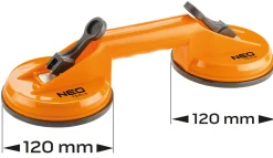 Podwójna przyssawka do szyb 80kg Neo 56-806