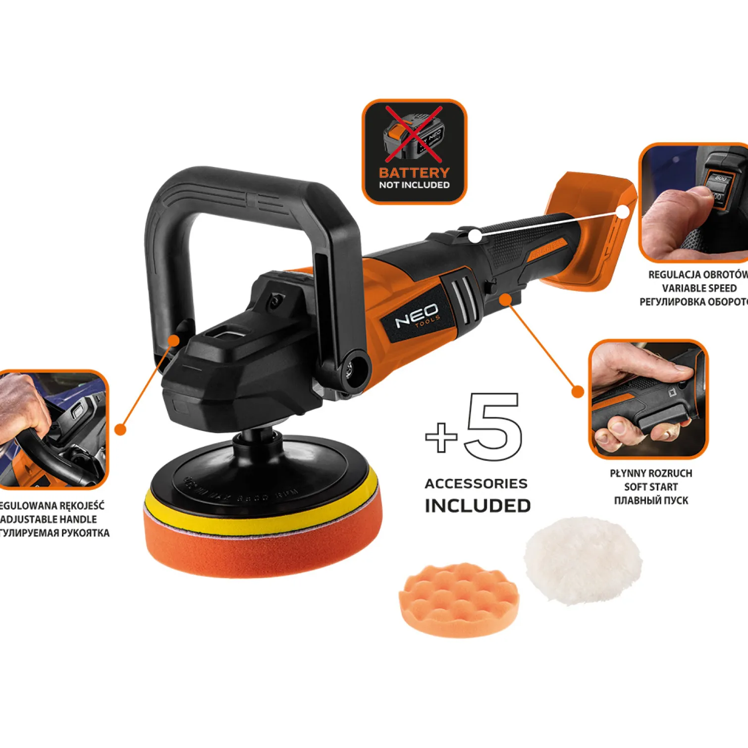 Polerka bezszczotkowa Neo Energy+ 04-602