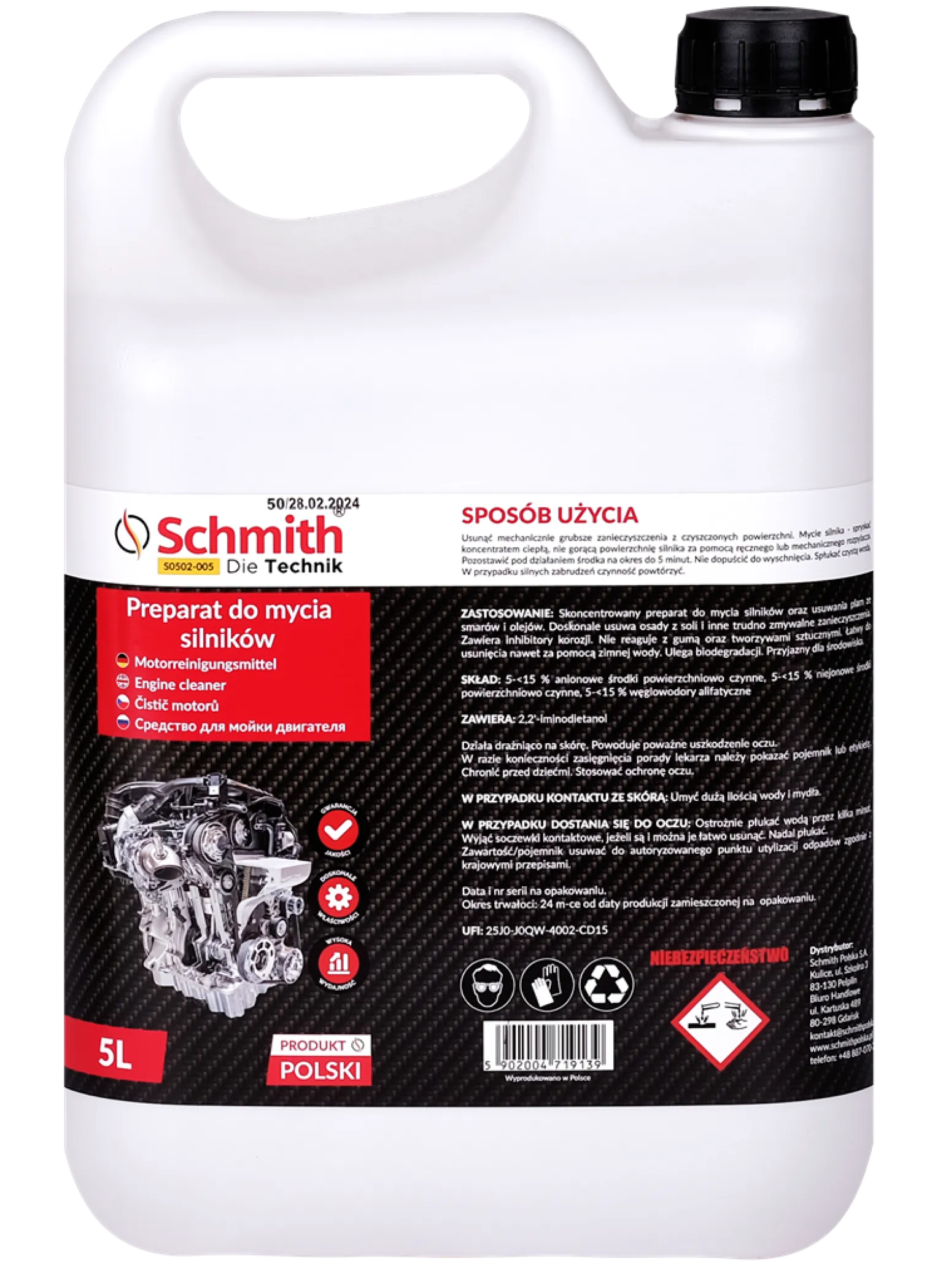 Preparat do mycia silników 5l Schmith S0502-005