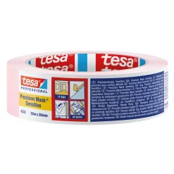 Profesjonalna taśma malarska do delikatnych powierzchni 50m x 30mm, różowa Tesa 04333