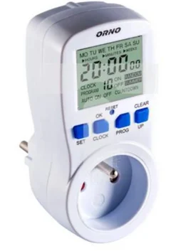 Programator czasowy elektroniczny (gniazdo) 16A z/u tygodniowy OR-PRE-409 Orno 142133