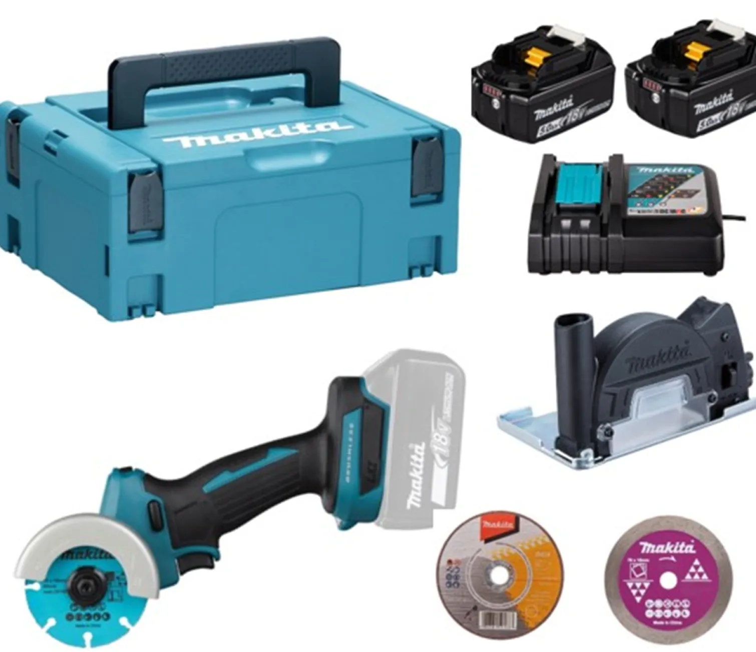 Przecinarka do glazury Makita DMC300RTJ 2x5,0Ah MAKPAC 2