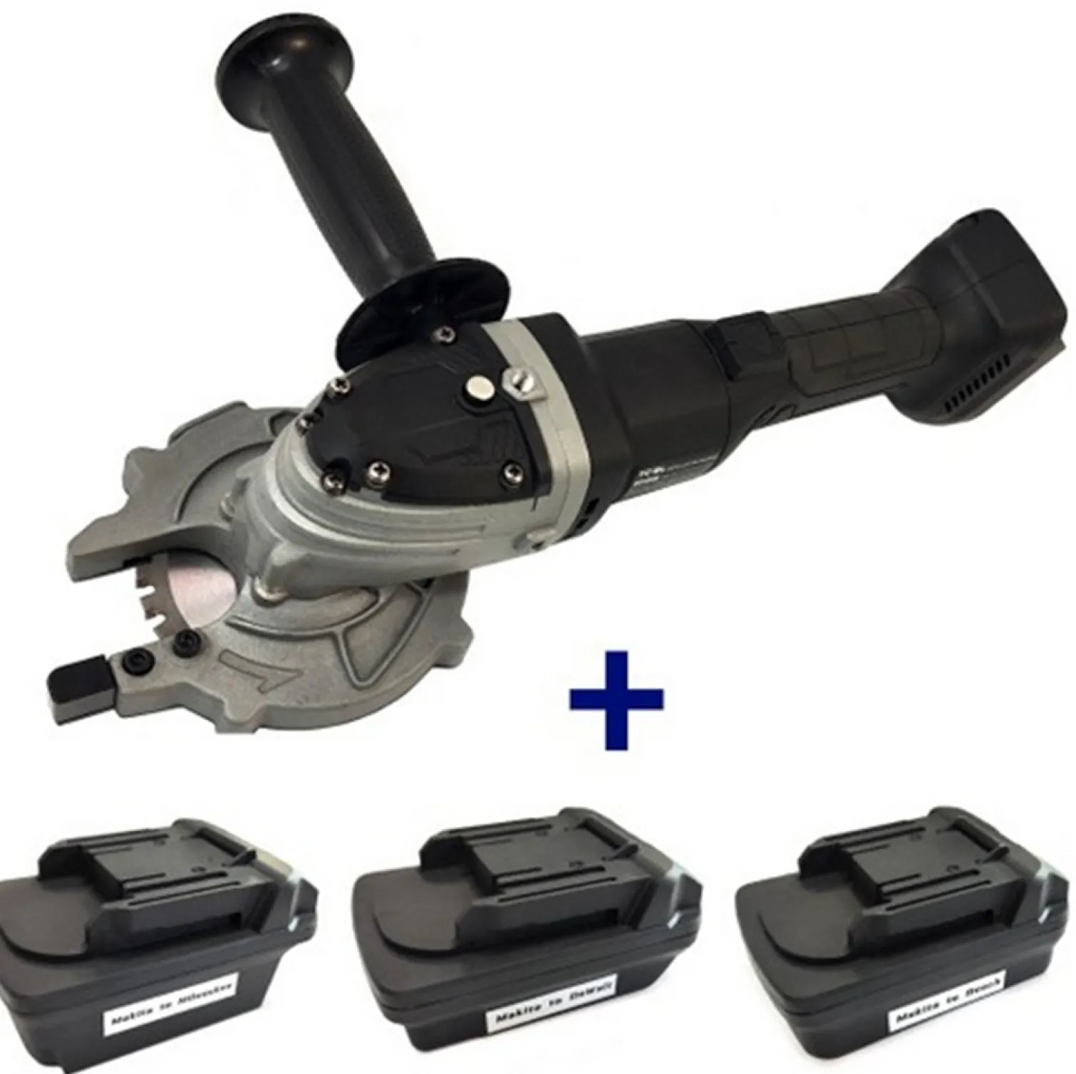 Przecinarka do prętów zbrojeniowych z adapterami do akumulatorów Bosch, DeWalt, Millwaukee, Makita Glob TOOLS DC1030