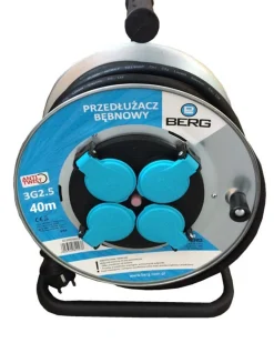 Przedłużacz bębnowy H07RN-F 3x2.5mm 40m Metal 4GN AntiTwist Berg B120000016