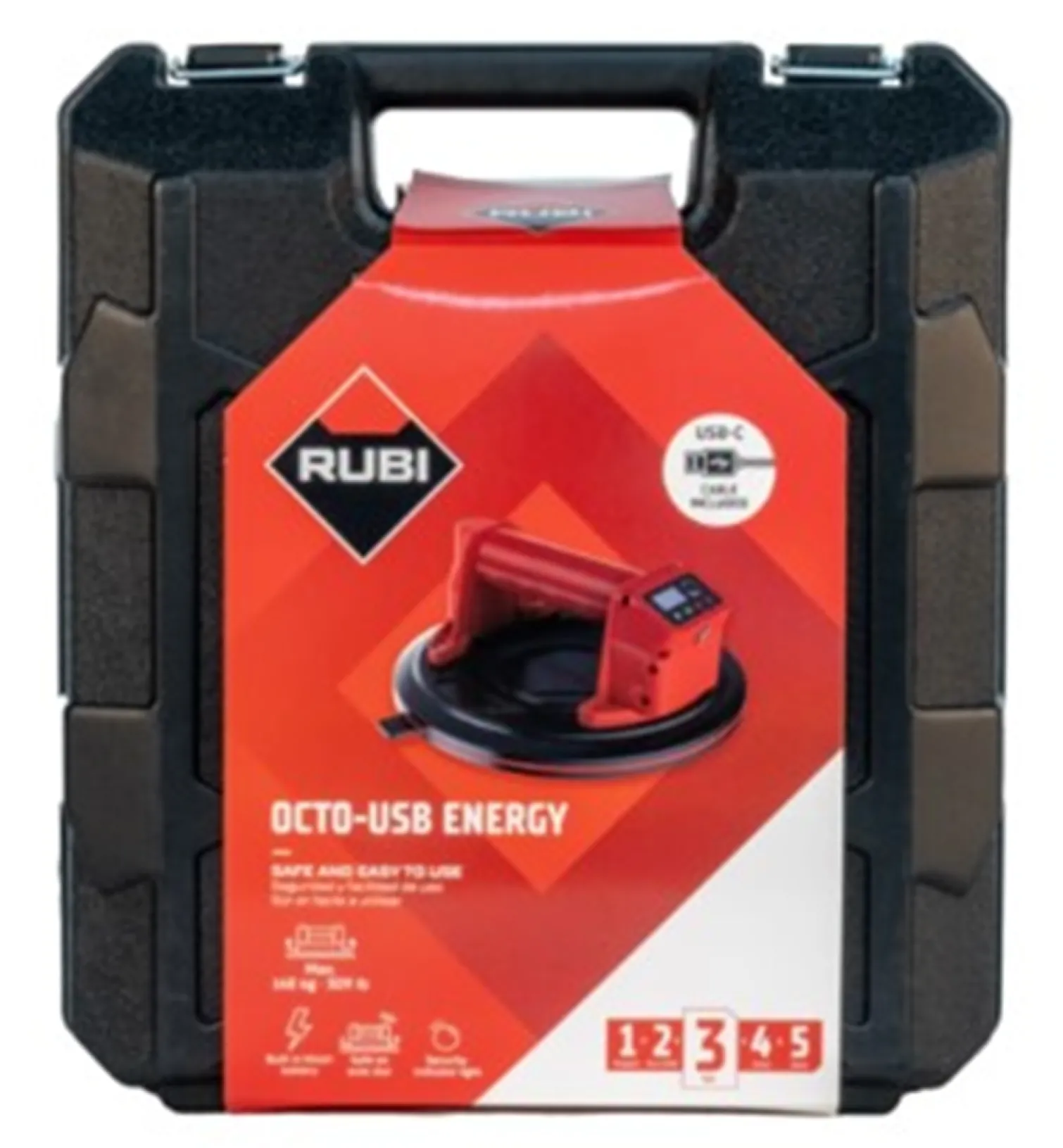 Przyssawka próżniowa do przenoszenia płytek ceramicznych Rubi OCTO-USB ENERGY