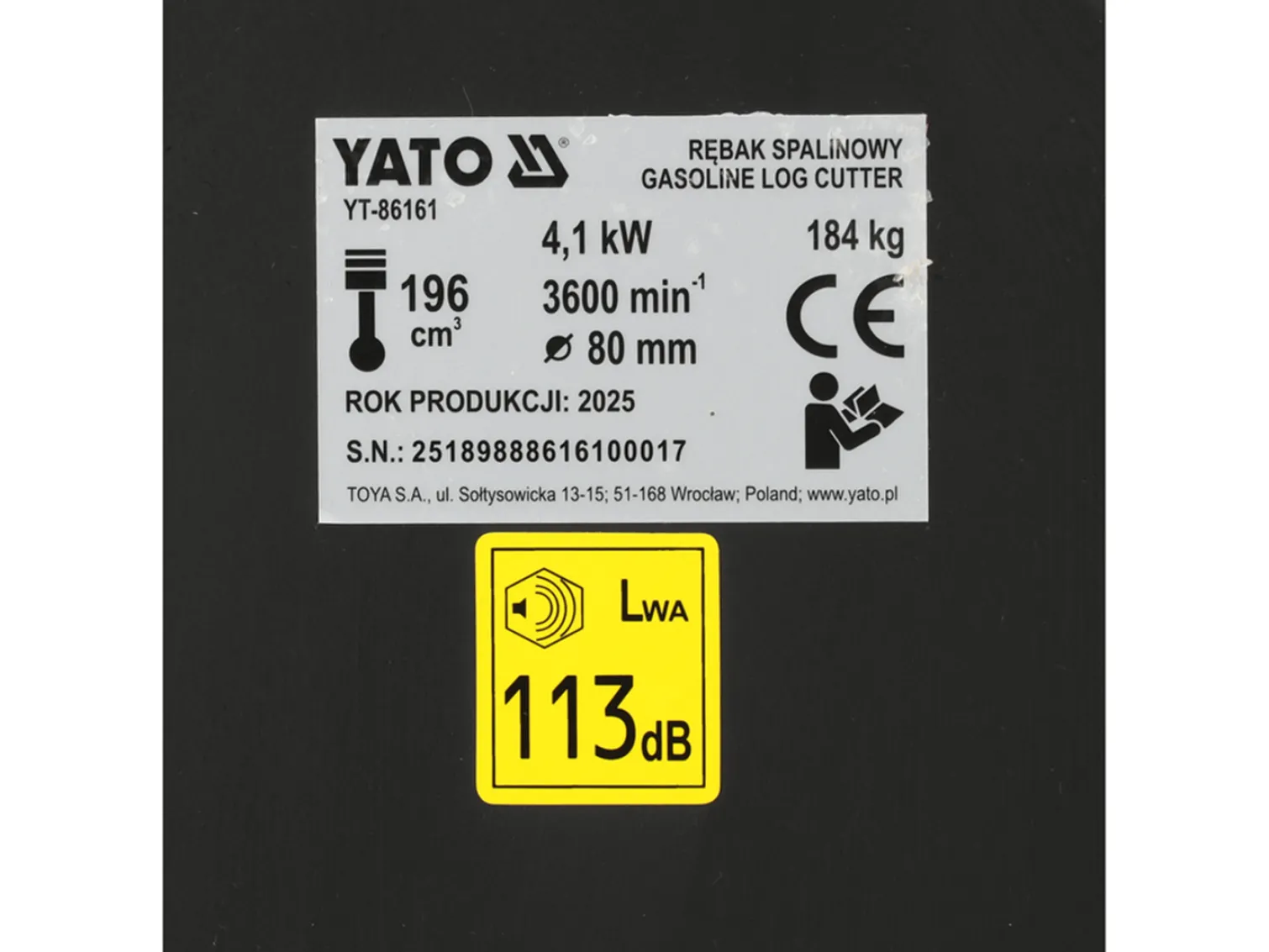 Rębak, rozdrabniacz do gałęzi Yato YT-86161