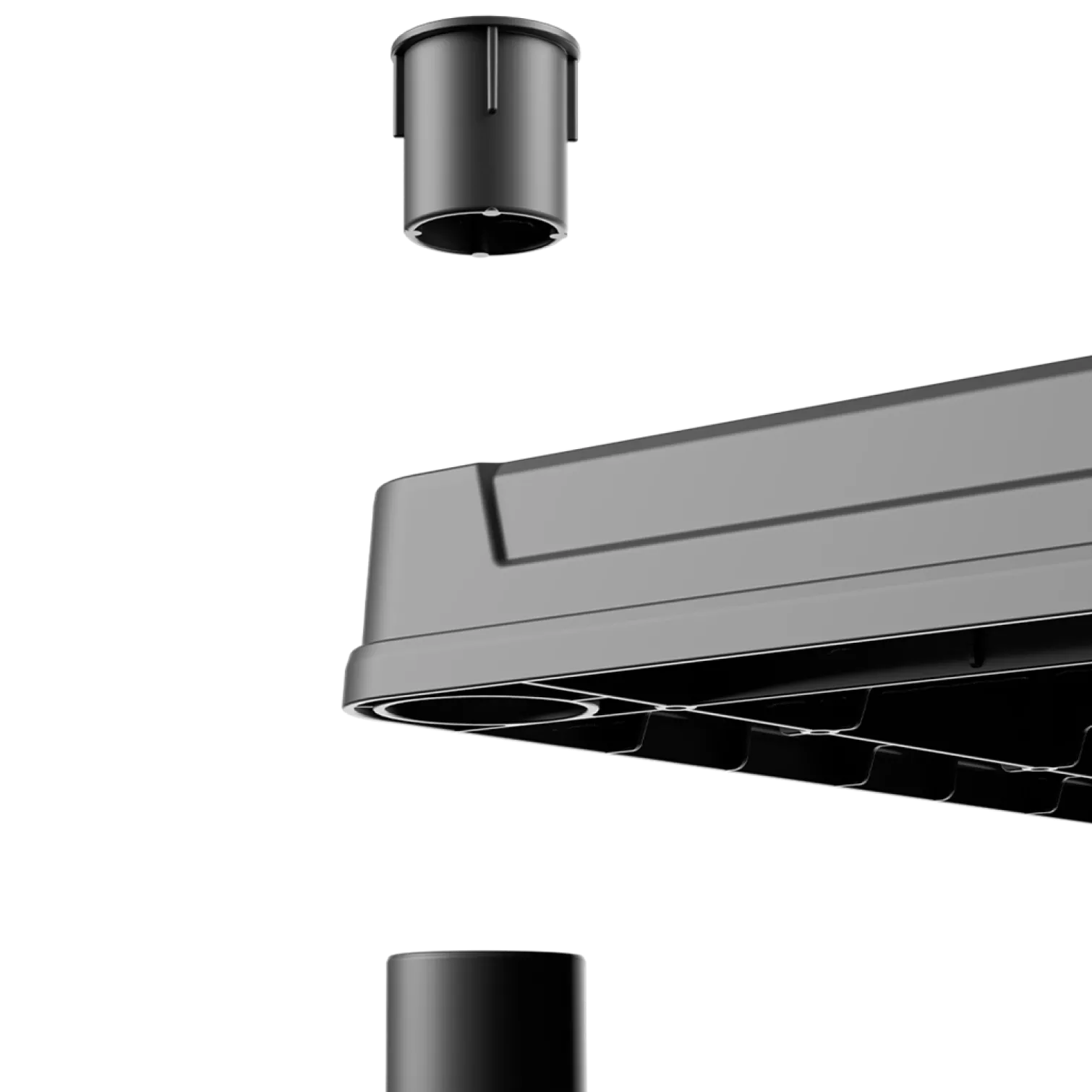 Regał warsztatowy z tworzywa sztucznego Qbrick Regular Shelving System 74/32x5