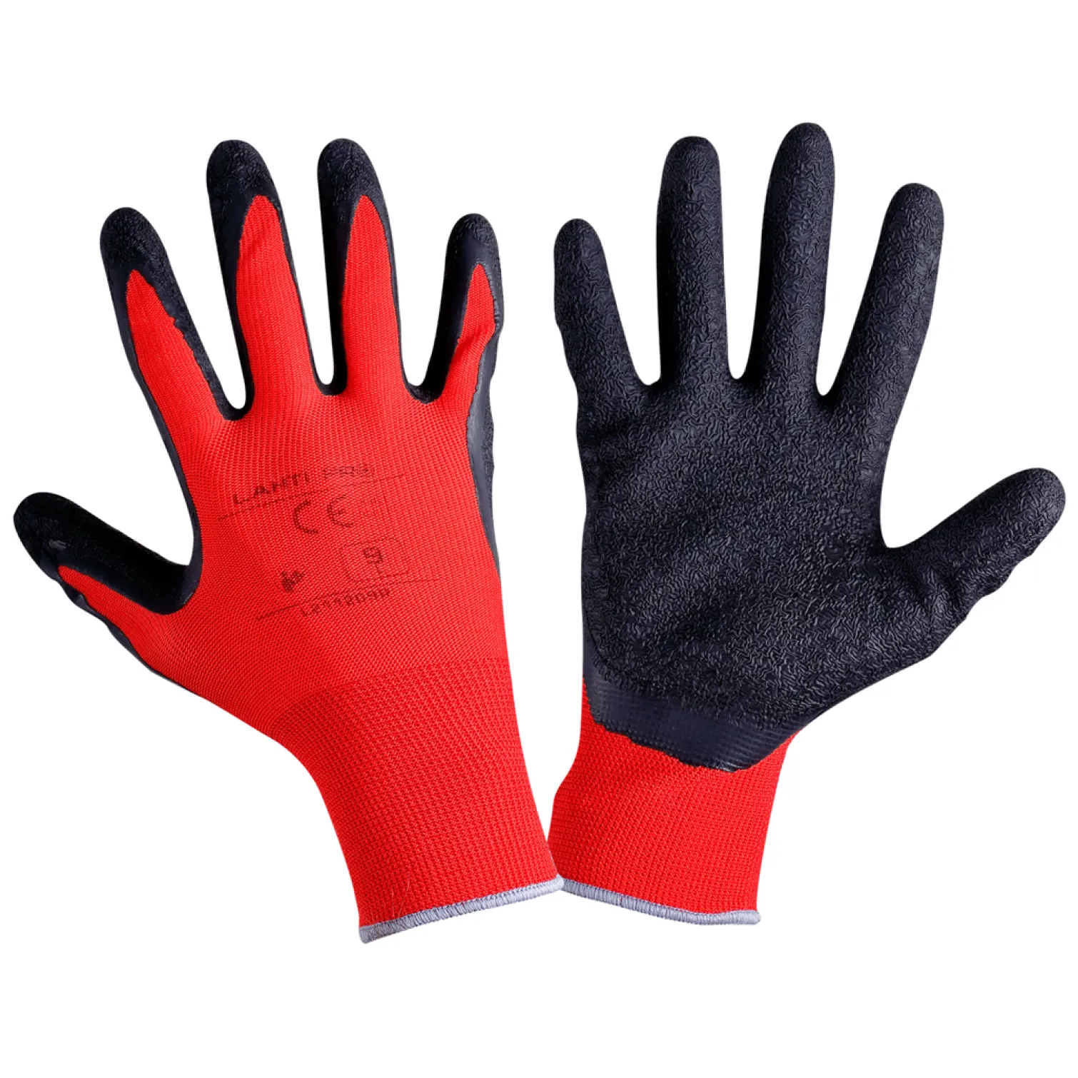 Rękawice lateks czarno-czerwone, 12 par, 8 Lahti Pro L211208W