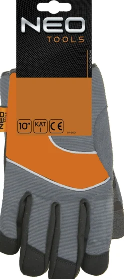 Rękawice robocze, skóra syntetyczna, wstawki PCV, 10" Neo 97-605