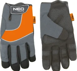 Rękawice robocze, skóra syntetyczna, wstawki PCV, 10" Neo 97-605