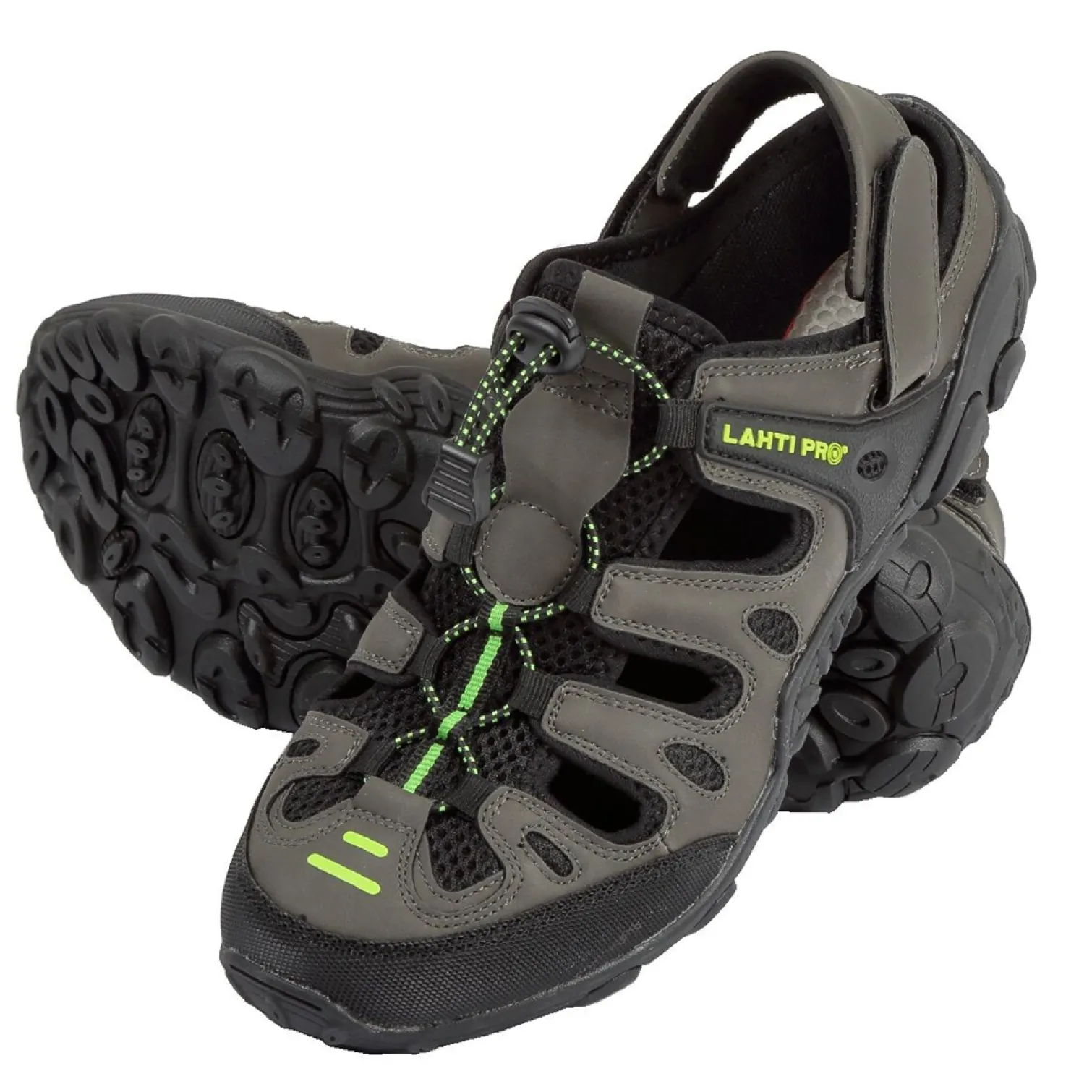 Sandały PU/dzianina khaki 44 Lahti Pro L3060744