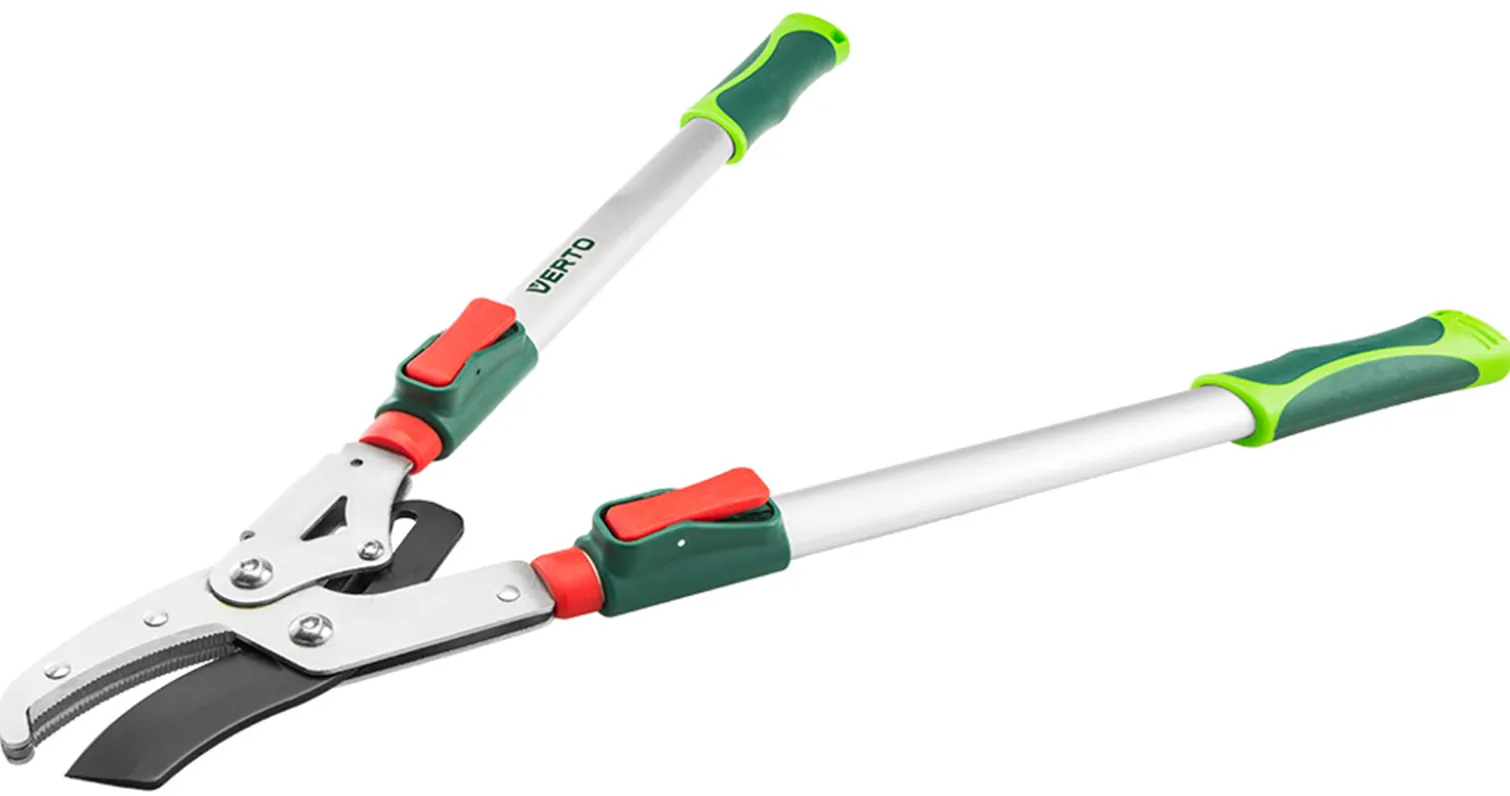 Sekator do gałęzi kowadełkowy, uchwyty aluminiowe, teleskopowe Verto 15G259