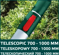 Sekator do gałęzi teleskopowy 700-1000 mm, ostrze 96 mm Verto 15g253