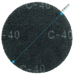 Siatka ścierna do gipsu na rzep 180mm, K40, 5szt. do szlifierki 59G263 Graphite 54H025