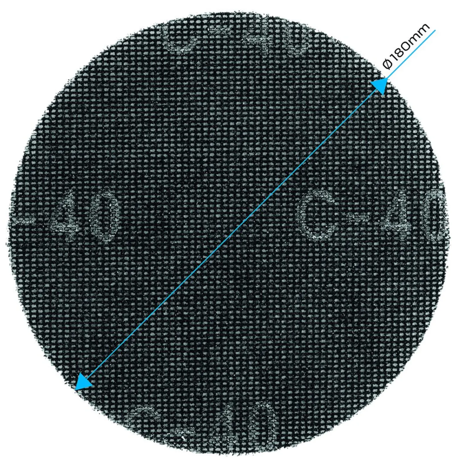 Siatka ścierna do gipsu na rzep 180mm, K40, 5szt. do szlifierki 59G263 Graphite 54H025