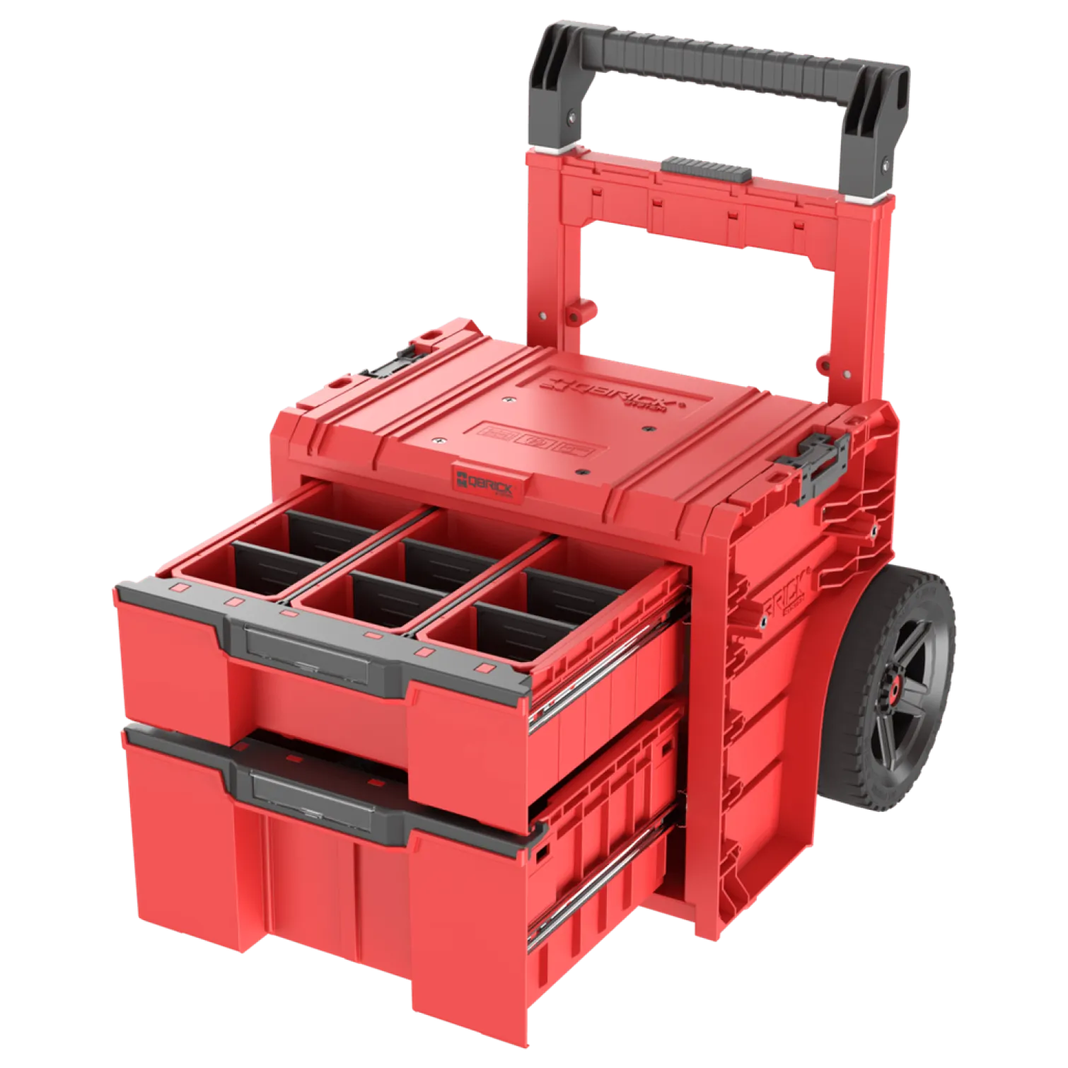 Skrzynia z szufladami Qbrick System PRO CART 2.0 PLUS DRAWER 2 Red Ultra HD Custom
