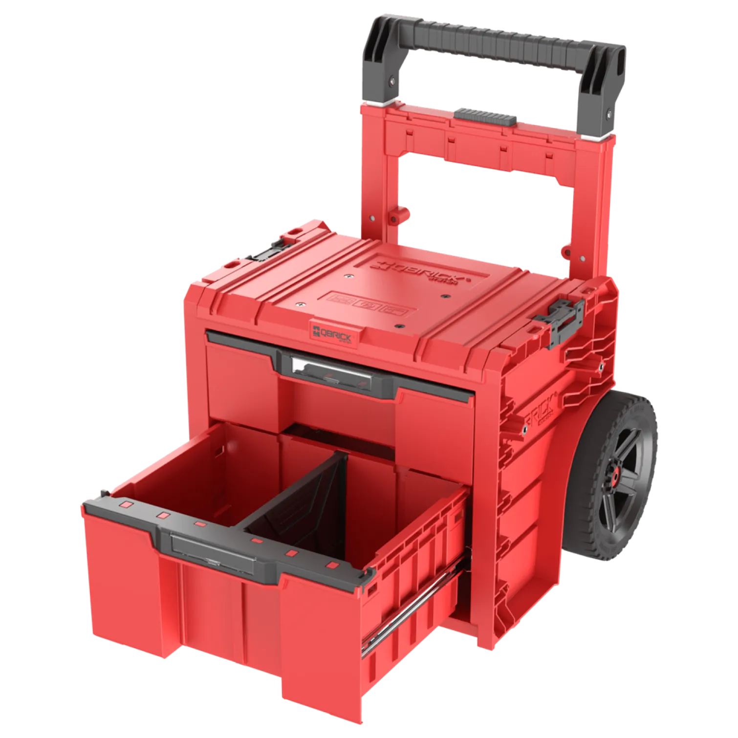 Skrzynia z szufladami Qbrick System PRO CART 2.0 PLUS DRAWER 2 Red Ultra HD Custom