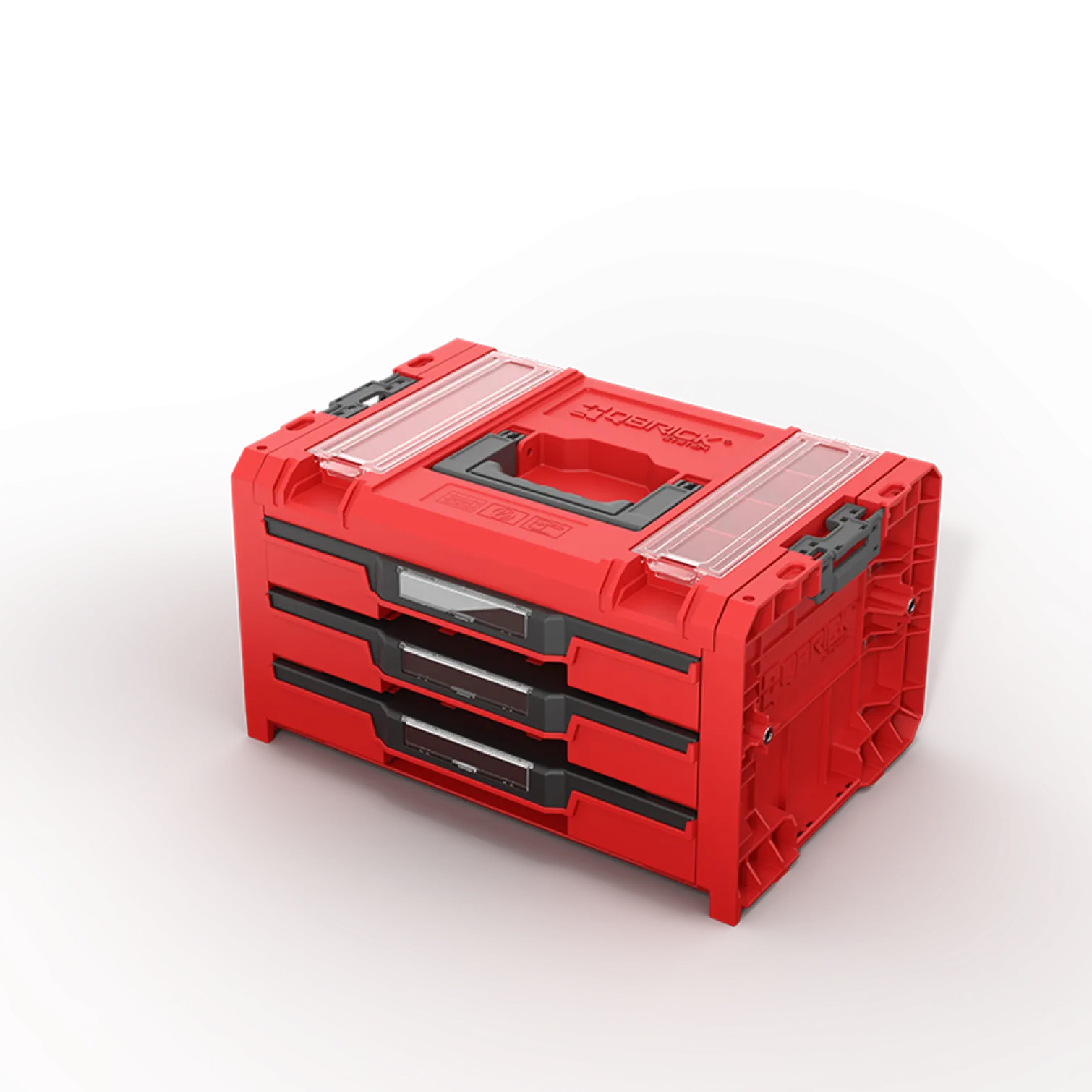 Skrzynka z szufladami Qbrick System PRO 2.0 DRAWER 3 TOOLBOX PROFI EXPERT RED Ultra HD Custom