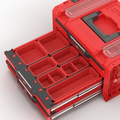 Skrzynka z szufladami Qbrick System PRO 2.0 DRAWER 3 TOOLBOX PROFI EXPERT RED Ultra HD Custom