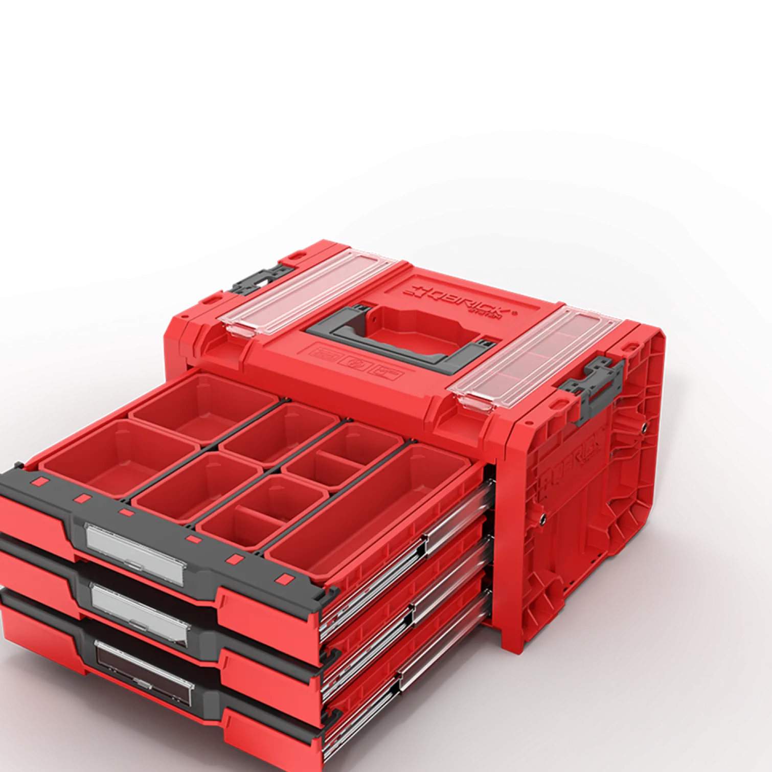 Skrzynka z szufladami Qbrick System PRO 2.0 DRAWER 3 TOOLBOX PROFI EXPERT RED Ultra HD Custom