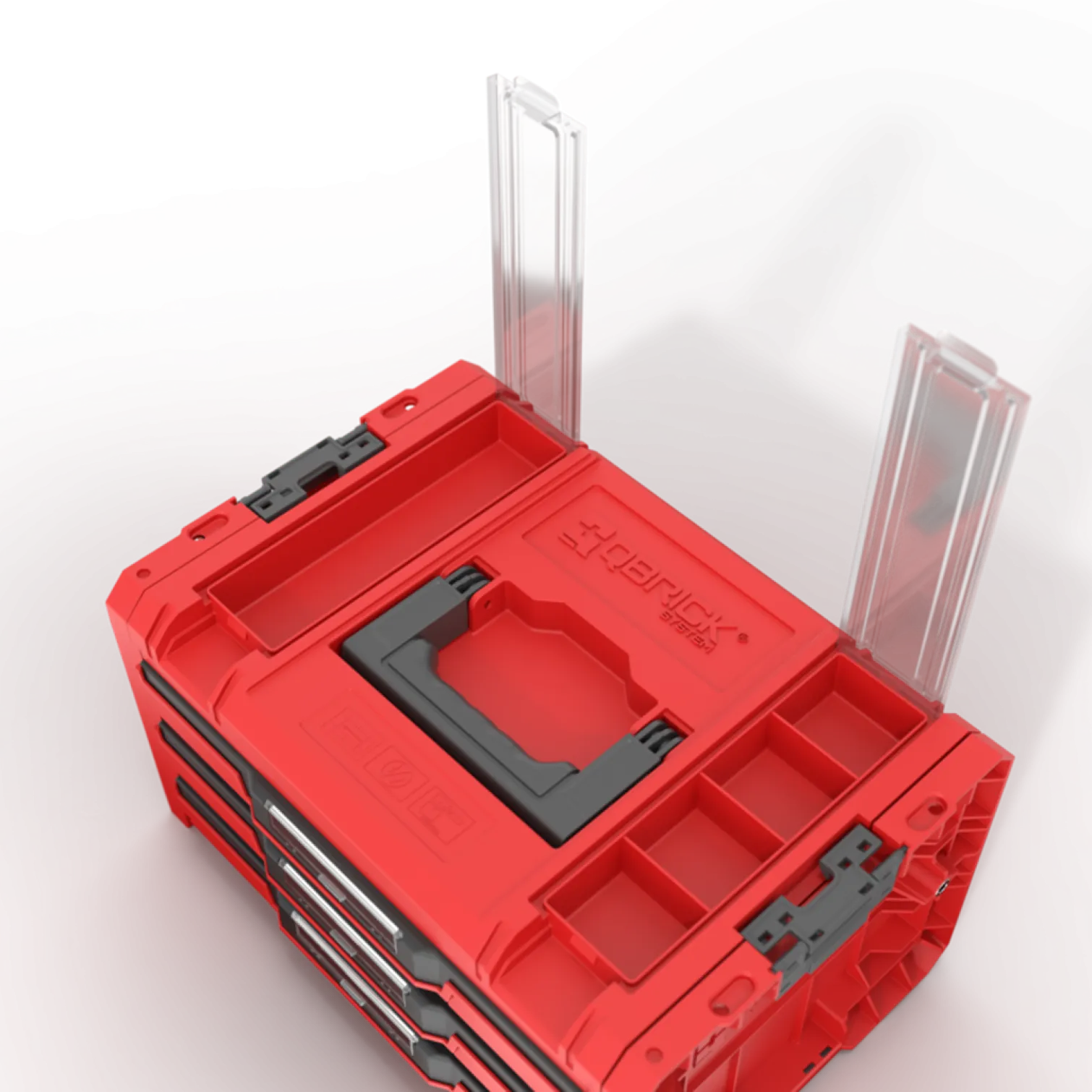 Skrzynka z szufladami Qbrick System PRO 2.0 DRAWER 3 TOOLBOX PROFI EXPERT RED Ultra HD Custom