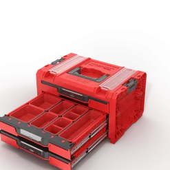 Skrzynka z szufladami Qbrick System PRO 2.0 DRAWER 3 TOOLBOX PROFI EXPERT RED Ultra HD Custom