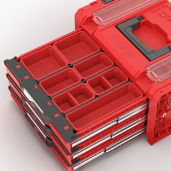 Skrzynka z szufladami Qbrick System PRO 2.0 DRAWER 3 TOOLBOX PROFI EXPERT RED Ultra HD Custom