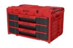 Skrzynka z szufladami Qbrick System ONE 2.0 DRAWER 3 TOOLBOX EXPERT RED Ultra HD Custom