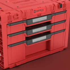 Skrzynka z szufladami Qbrick System PRIME DRAWER 3 TOOLBOX EXPERT RED Ultra HD Custom