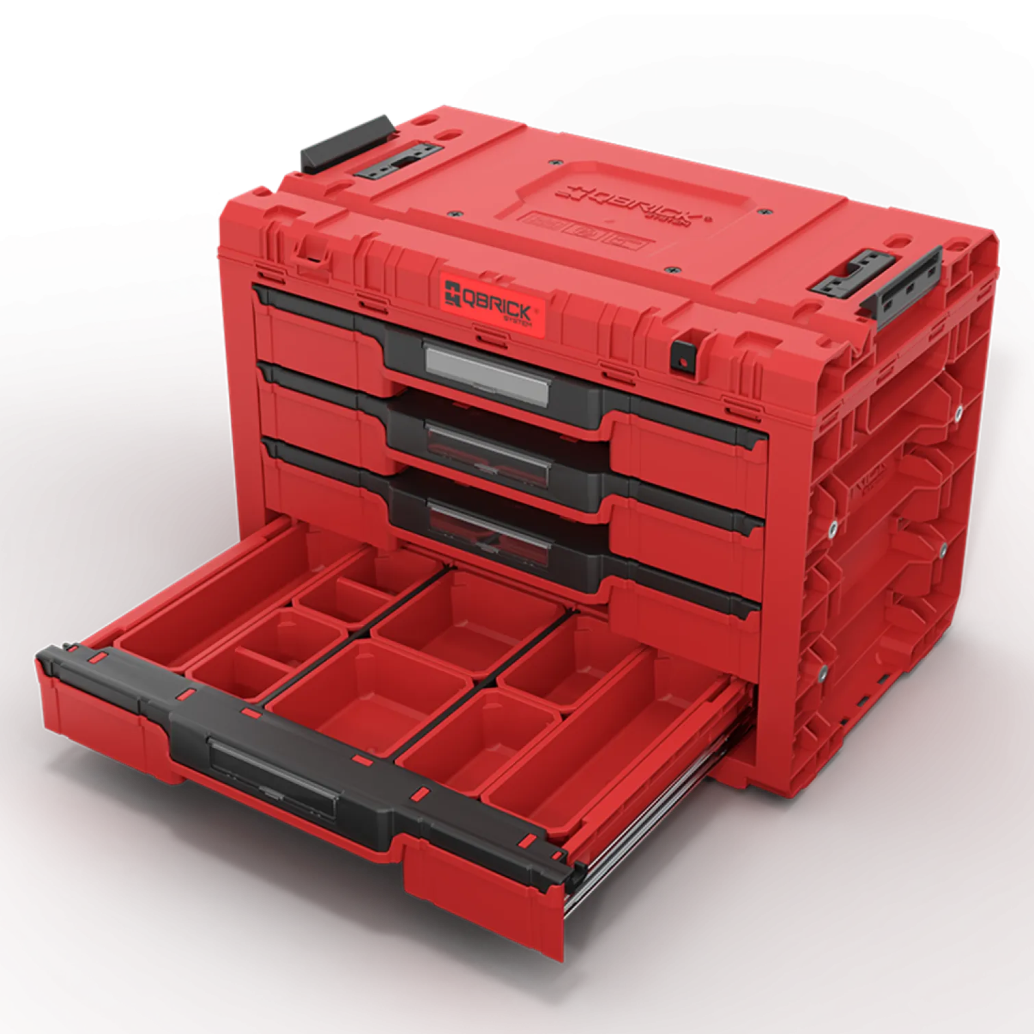 Skrzynka z szufladami Qbrick System PRIME DRAWER 4 TOOLBOX EXPERT RED Ultra HD Custom
