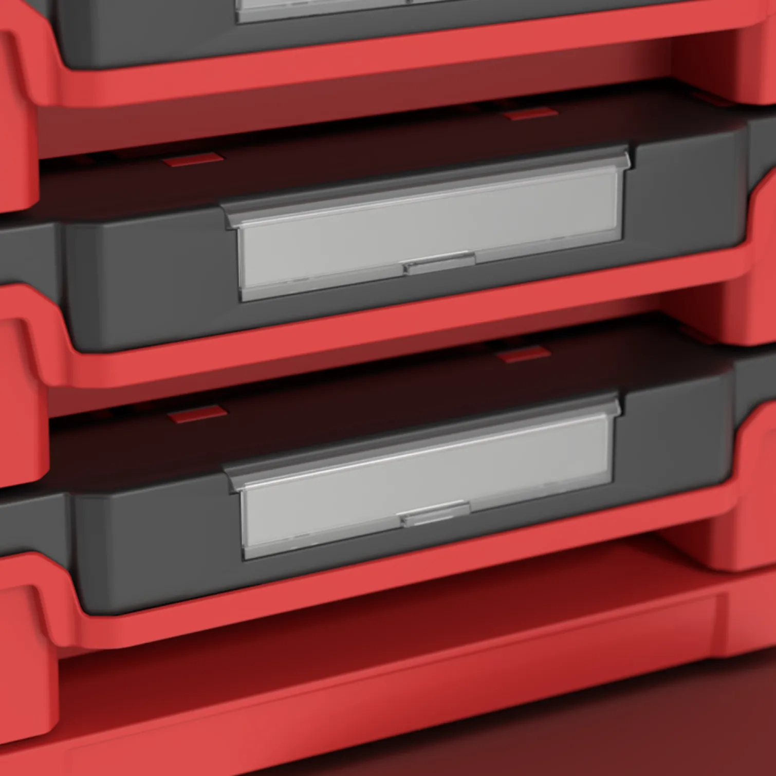 Skrzynka z szufladami Qbrick System PRIME DRAWER 4 TOOLBOX EXPERT RED Ultra HD Custom