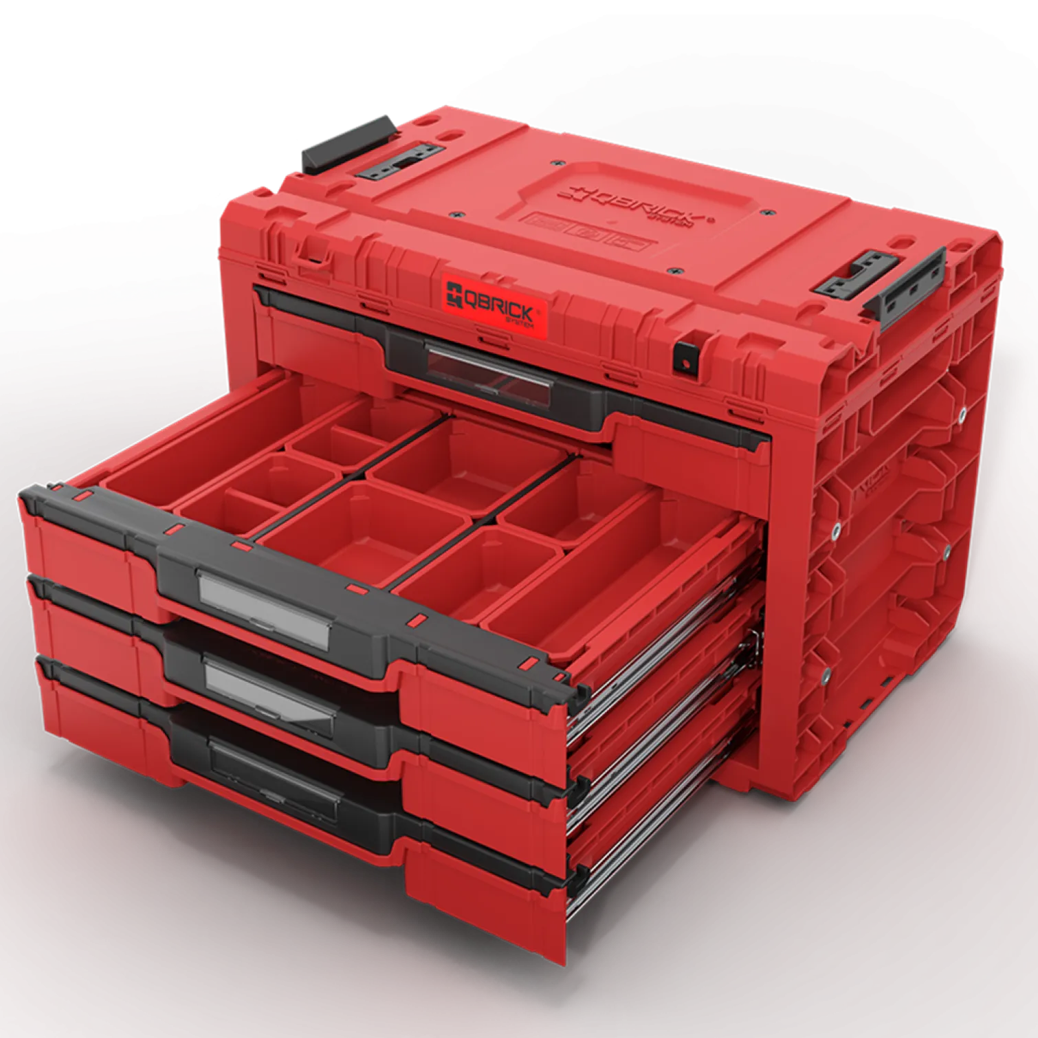 Skrzynka z szufladami Qbrick System PRIME DRAWER 4 TOOLBOX EXPERT RED Ultra HD Custom