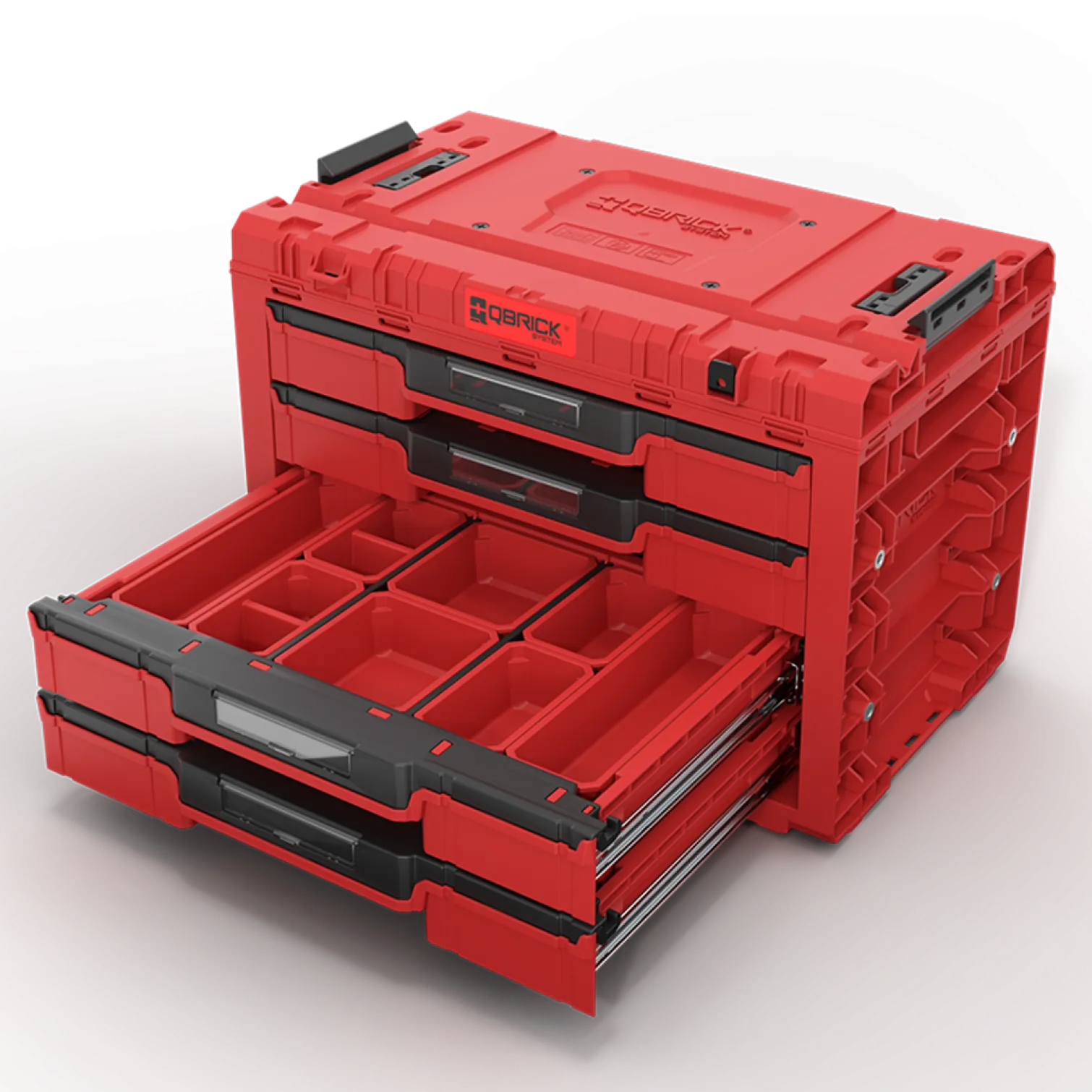 Skrzynka z szufladami Qbrick System PRIME DRAWER 4 TOOLBOX EXPERT RED Ultra HD Custom